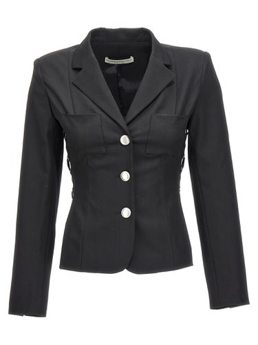 Single Breast Lace-up Blazer Jacket - Alessandra Rich - Modalova