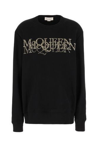 Black Cotton Blend Sweatshirt - Alexander McQueen - Modalova