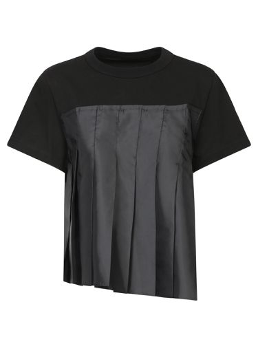 Sacai Black Nylon Jersey T-shirt - Sacai - Modalova