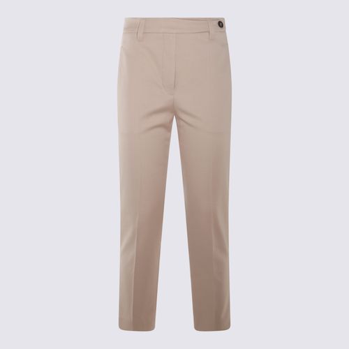 Beige Cotton Pants - Brunello Cucinelli - Modalova