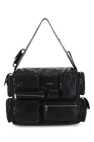 Black Leather Large Supebusy Shoulder Bag - Balenciaga - Modalova