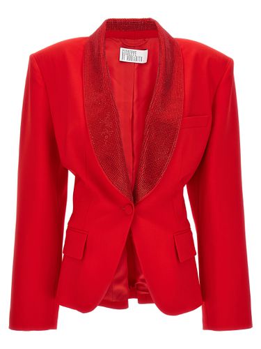 All Over Crystal Lapel Blazer - Giuseppe di Morabito - Modalova