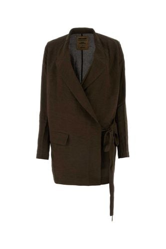 Dark Brown Viscose Blend Khloe Blazer - Uma Wang - Modalova