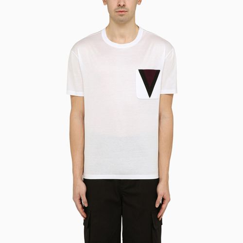 T-shirt With V Inlay - Valentino - Modalova