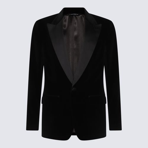 Dolce & Gabbana Black Cotton Blazer - Dolce & Gabbana - Modalova