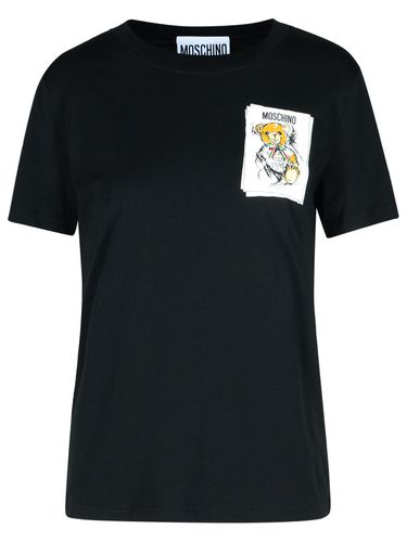 Moschino Black Cotton T-shirt - Moschino - Modalova