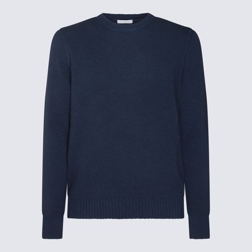 Malo Blue Wool Knitwear - Malo - Modalova