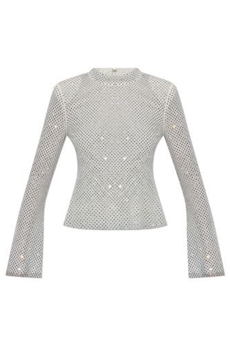 Embellished Fishnet Top - self-portrait - Modalova