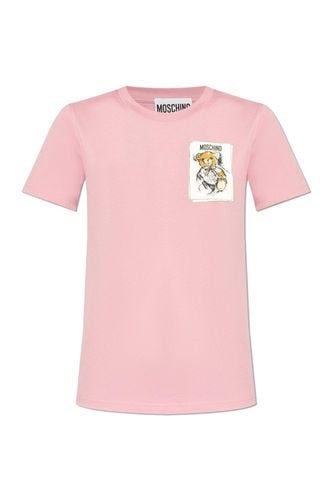 Graphic Printed Crewneck T-shirt - Moschino - Modalova