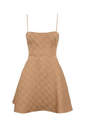 Raffia Dress And Lurex Logo - Elisabetta Franchi - Modalova