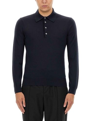 Long-sleeved Knitted Polo Shirt - Tom Ford - Modalova