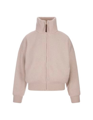 Rikki Padded Bomber Jacket In Ice Cashmere - Fedeli - Modalova