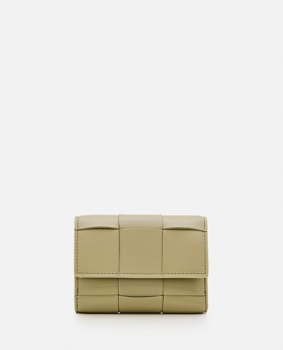 Tri-fold Leather Wallet - Bottega Veneta - Modalova