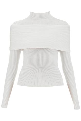 Mugler Long-sleeved Top With Off - Mugler - Modalova