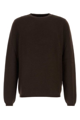 Chocolate Wool Blend Sweater - Giorgio Armani - Modalova