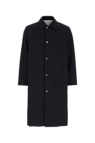 Midnight Blue Gabardine Overcoat - Jil Sander - Modalova