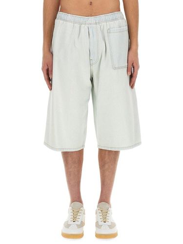 Oversized Denim Bermuda Shorts - MM6 Maison Margiela - Modalova