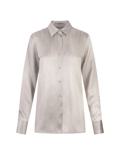 Silk Shirt With Faded Effect - Ermanno Scervino - Modalova