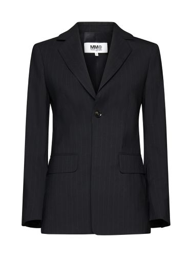 Pinstriped Wool-blend Single-breasted Blazer - MM6 Maison Margiela - Modalova