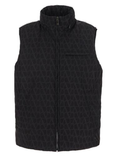 High Neck Zip-up Gilet - Valentino Garavani - Modalova