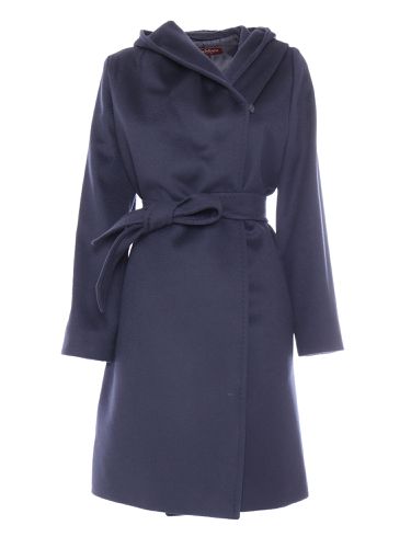 Max Mara Studio Newmang Navy Coat - Max Mara Studio - Modalova