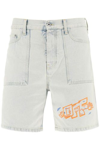 Off-White Denim Utility Shorts - Off-White - Modalova