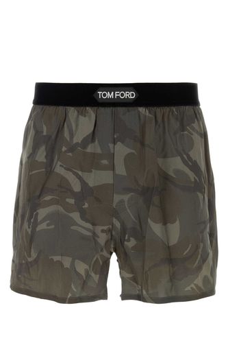 Printed Stretch Satin Boxer - Tom Ford - Modalova