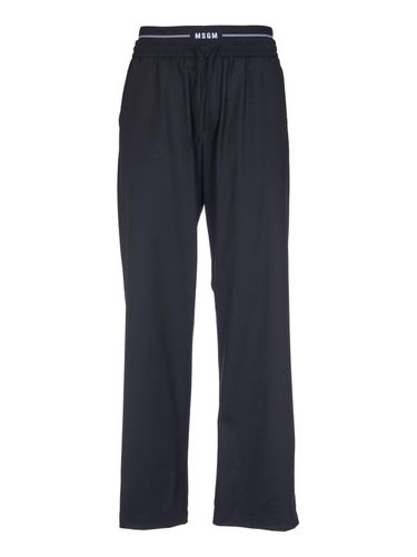 Logo Waistband Drawstring Lounge Trousers - MSGM - Modalova