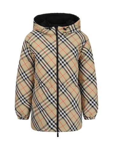 Printed Nylon Reversible Down Jacket - Burberry - Modalova