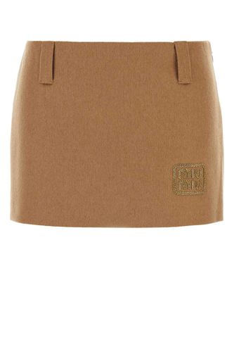 Miu Miu Camel Mini Skirt - Miu Miu - Modalova