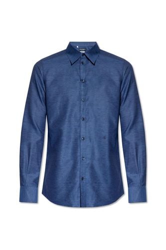 Logo Embroidered Buttoned Shirt - Dolce & Gabbana - Modalova