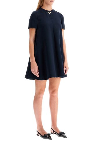 Structured Couture Crewneck Straight Hem Dress - Valentino - Modalova