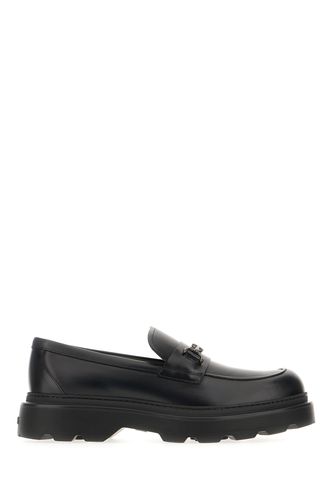 Tod's Black Leather Loafers - Tod's - Modalova