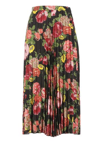 Pleated Skirt With Floral Pattern - Junya Watanabe - Modalova