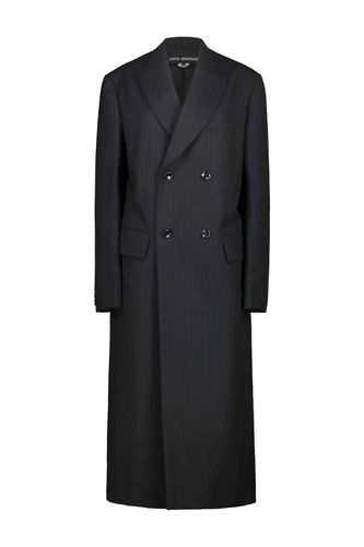 Double-breasted Coat In Pinstriped Wool - Junya Watanabe - Modalova