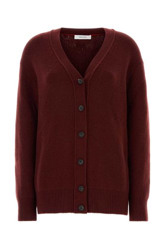 Burgundy Cashmere Blend Cardigan - Ferragamo - Modalova