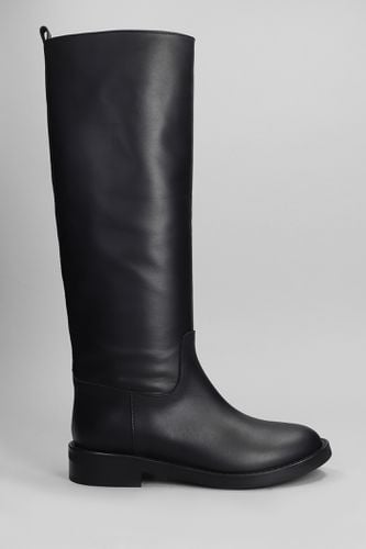 Low Heels Boots In Leather - Via Roma 15 - Modalova