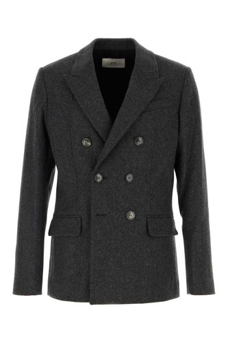 Dark Grey Wool Blazer - Ami Alexandre Mattiussi - Modalova