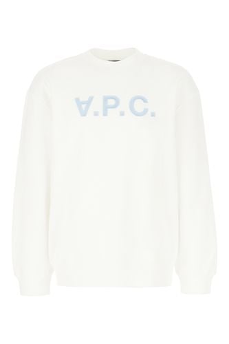 A. P.C. White Stretch Cotton Sweatshirt - A.P.C. - Modalova