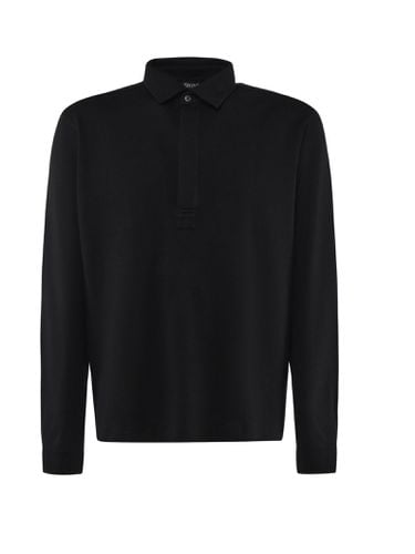 Zegna Long-sleeved Polo Shirt - Zegna - Modalova