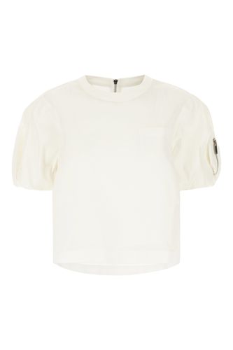 Sacai White Polyester Blend Top - Sacai - Modalova