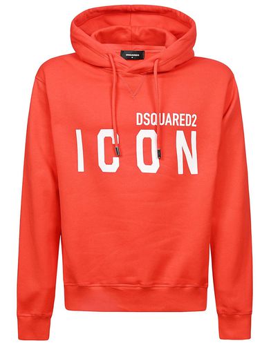 Logo Printed Drawstring Hoodie - Dsquared2 - Modalova