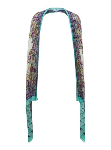 Light Blue Pleated Shawls In Silk Woman - Etro - Modalova