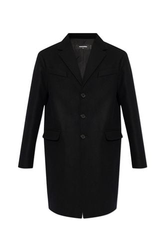 Single Breasted Long Sleeved Coat - Dsquared2 - Modalova