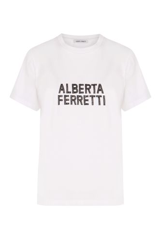 Logo Cotton T-shirt - Alberta Ferretti - Modalova