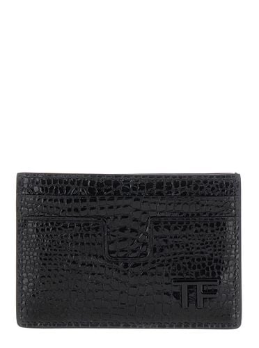 Tom Ford Black Leather Card Holder - Tom Ford - Modalova