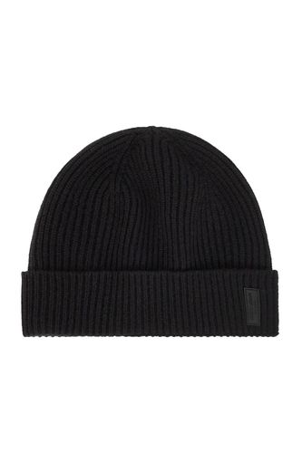 Cashmere Beanie With Logo - Giorgio Armani - Modalova