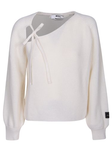 MSGM Knot Detail White Sweater - MSGM - Modalova