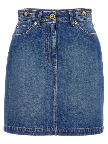 Versace medusa 95 Denim Skirt - Versace - Modalova