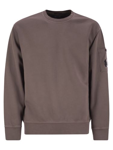 C. P. Company Fleece Crew-neck Sweatshirt With Diagonal Lenses - C.P. Company - Modalova